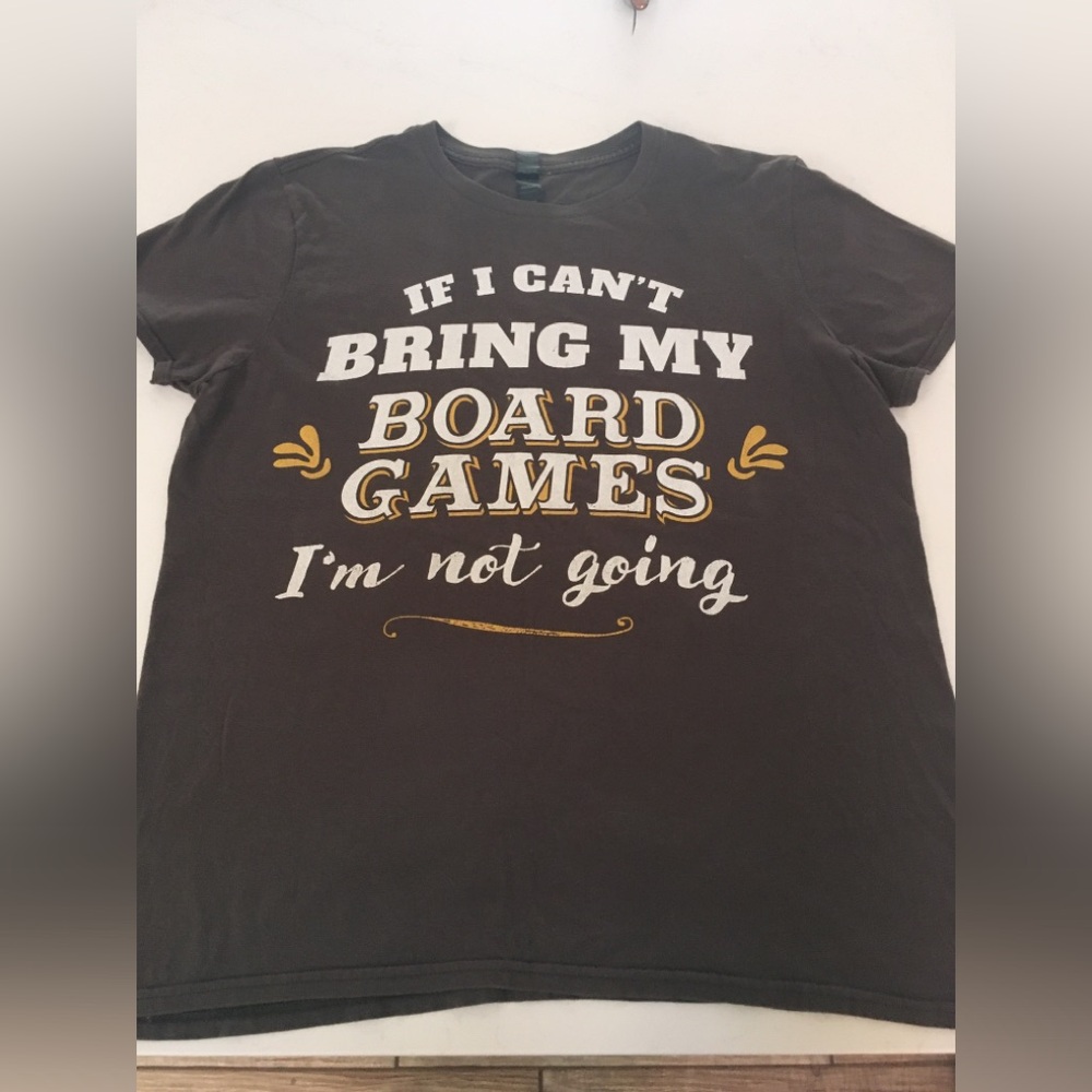 Mens Boargame Slogan Tee Gamer M 42” Bust